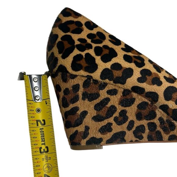 J. Crew Sylvia Calf Hair Leopard Print Wedges Cheetah Print Wedged Heels Size 7 - Picture 10 of 13